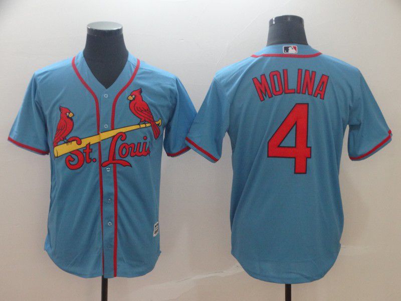 2019 MLB Men St.Louis Cardinals #4 Molina blue game Jerseys->cincinnati reds->MLB Jersey